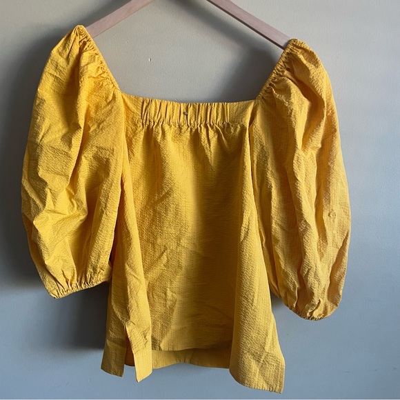 CUYANA seersucker balloon sleeve top - Picture 6 of 8